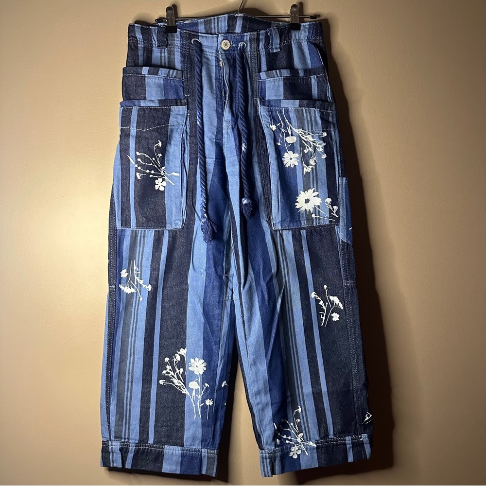 We The Free Cove Crop Pull-on Jeans, Striped, Floral, Boho, Festival, Resort - Picture 4 of 12